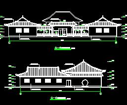 穆斯林教堂及公厕仿古建筑施工图纸免费下载 园林古建